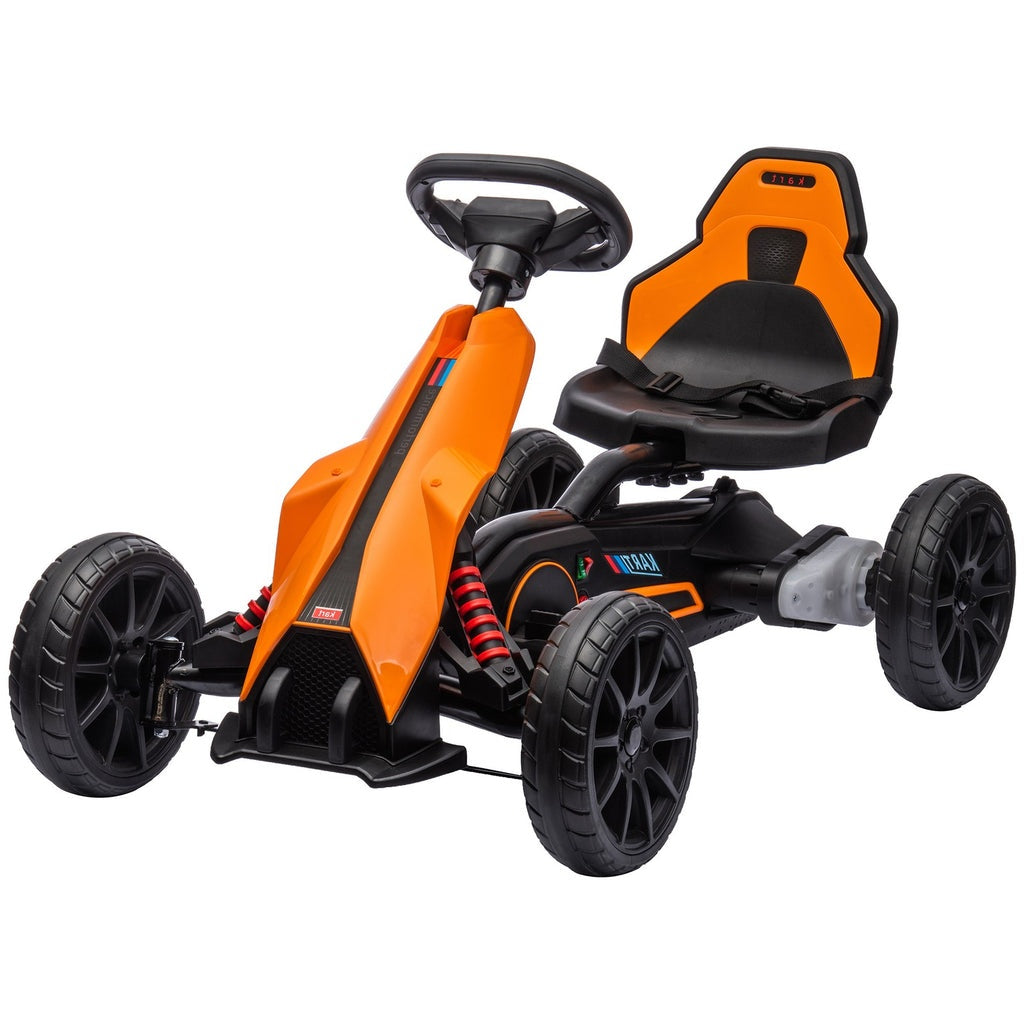 12V Electric Go Kart for Kids, Orange