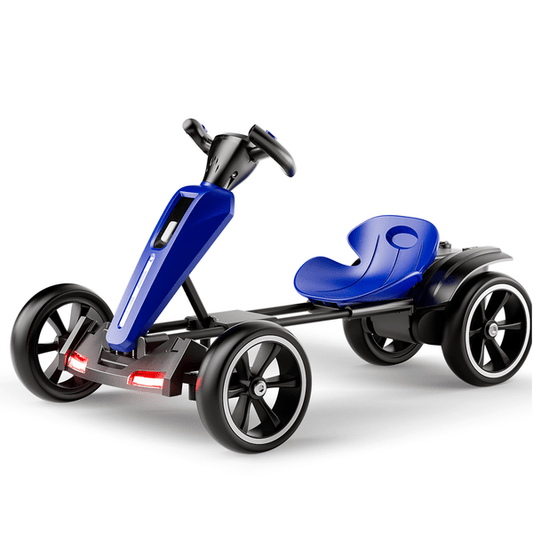 12V Electric Kids Pedal Go Kart - Blue